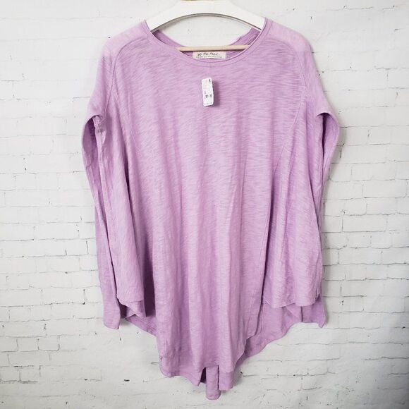 We The Free Aria Trapeze Long Sleeve Top XS Spring Fling Lavender Purple NEW - Picture 2 of 9